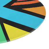 Union Jack/Flag mehrfarbig+Schwarz-Design Schneidebrett (Ecke)