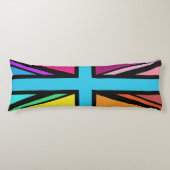 Union Jack/Flag mehrfarbig+Schwarz-Design Seitenschläferkissen (Vorderseite)