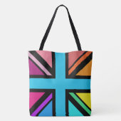 Union Jack/Flag mehrfarbig+Schwarz-Design Tasche (Rückseite)