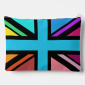 Union Jack/Flag mehrfarbig+Schwarz-Design Zubehörtasche (Rückseite)