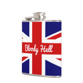 Union Jack Flag mit funny Zitat Flachmann (Links)