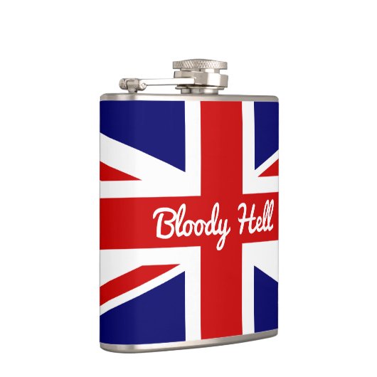 Union Jack Flag mit funny Zitat Flachmann (Rechts)