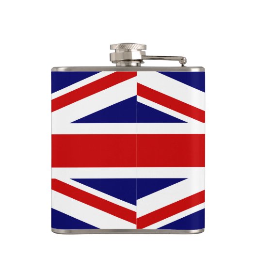 Union Jack Flag mit funny Zitat Flachmann (Rückseite)