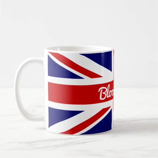 Union Jack Flag mit funny Zitat Kaffeetasse (Links)