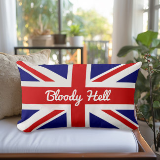 Union Jack Flag mit funny Zitat Lendenkissen