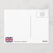 Union Jack Flag mit Herzdesign Postkarte (Rückseite)
