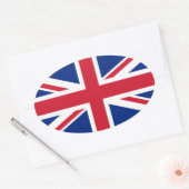 Union Jack Flag Ovaler Aufkleber (Umschlag)