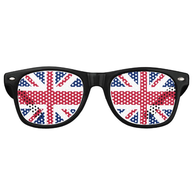 Union Jack Flag Partybrille (Vorderseite)