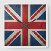 Union Jack flag Quadratische Wanduhr (Vorderseite)