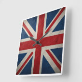Union Jack flag Quadratische Wanduhr (Winkel)