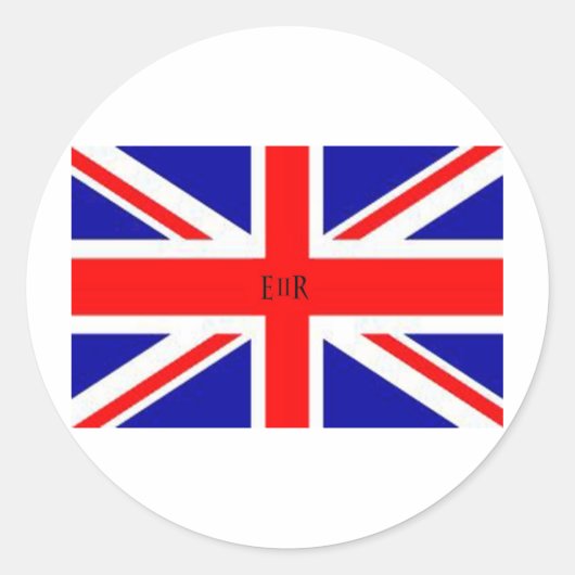 Union Jack Flag Runder Aufkleber (Vorderseite)
