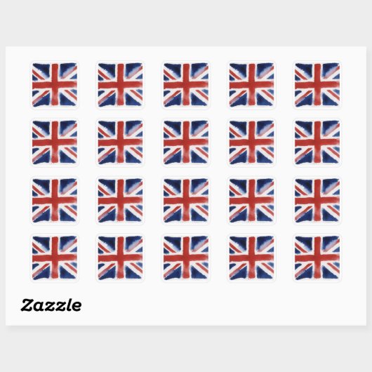 Union jack flag sticker (Blatt)