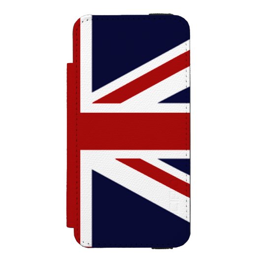 Union Jack Flag, UK Incipio iPhone Geldbeutel-Hülle (Folio Vorderseite)