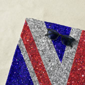 Union Jack Flag UK London Glitzer Summer Party Strandtuch (Beispiel)