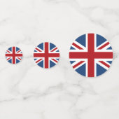 Union Jack Flag und Kronen Konfetti (Rückseiten)