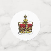 Union Jack Flag und Kronen Konfetti (Klein Vorderseite)