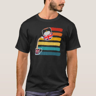 Union Jack Flag Vereinigtes Königreich mit Teapot T-Shirt