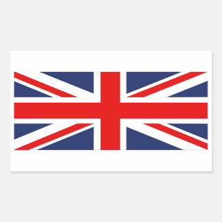 Union Jack Flag Vereinigtes Königreich Rechteckiger Aufkleber