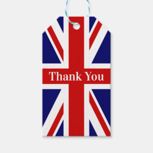 Union Jack Flag Vielen Dank Geschenkanhänger
