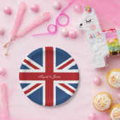 Union Jack Flag Wedding Pappteller (Party)