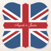 Union Jack Flag Wedding Untersetzer (Vorderseite)