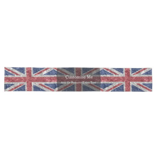 Union Jack Flag - zerknittert Großer Tischläufer (Horizontal)