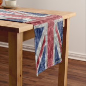 Union Jack Flag - zerknittert Großer Tischläufer (Beispiel)