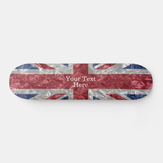 Union Jack Flag - zerknittert Skateboard (Horizontal)