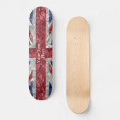 Union Jack Flag - zerknittert Skateboard (Vorderseite)