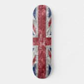 Union Jack Flag - zerknittert Skateboard (Vorderseite)