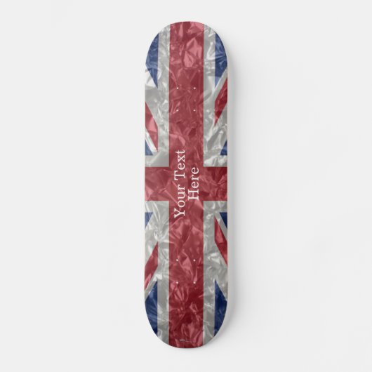Union Jack Flag - zerknittert Skateboard (Vorderseite)