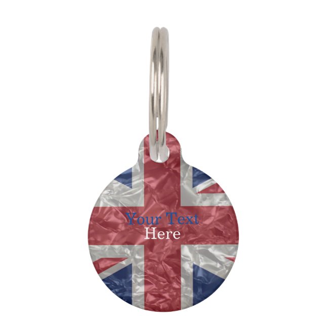 Union Jack Flag - zerknittert Tiermarke (Vorderseite)