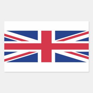 Union Jack: Flagge des Vereinigten Königreichs Rechteckiger Aufkleber