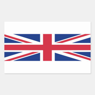 Union Jack: Flagge des Vereinigten Königreichs Rechteckiger Aufkleber