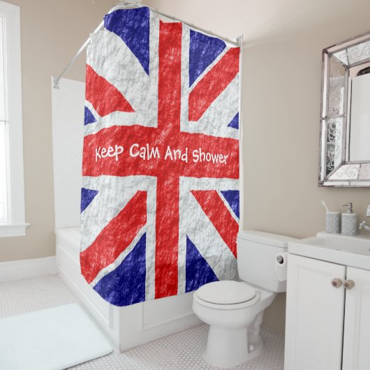 Union Jack Flagge Design Duschvorhang (Beispiel)
