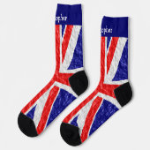 Union Jack Flagge Design Socken (Linkes Detail)