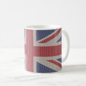 Union Jack Flagge Fischernetz Muster Kaffeetasse (VorderseiteRechts)