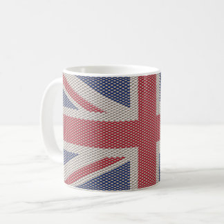 Union Jack Flagge Fischernetz Muster Kaffeetasse