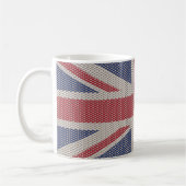 Union Jack Flagge Fischernetz Muster Kaffeetasse (Links)