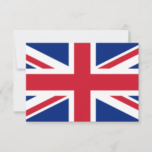 Union Jack Flagge Leere Flache Grußkarte