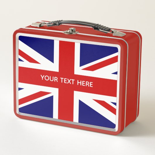 Union Jack Flagge Metall Brotdose (Vorderseite)