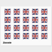 Union Jack Flaggenaufkleber Quadratischer Aufkleber (Blatt)