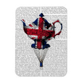 Union Jack Flying Teapot Magnet (Vertikal)