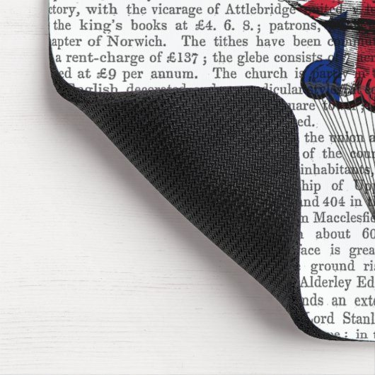 Union Jack Flying Teapot Mousepad (Ecke)
