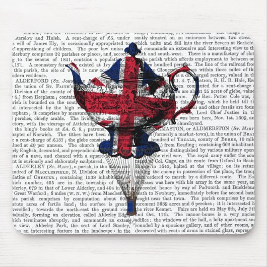 Union Jack Flying Teapot Mousepad (Vorne)
