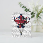 Union Jack Flying Teapot Postkarte (Stehend Vorderseite)