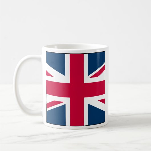 Union Jack Full Side Square Design Coffee Mug Kaffeetasse (Links)