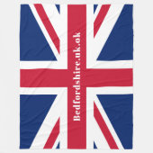 Union Jack Fun Custom Sprichwort Fleece Blanket (Vorderseite)