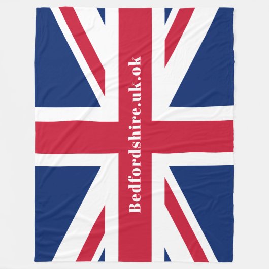Union Jack Fun Custom Sprichwort Fleece Blanket (Vorderseite)