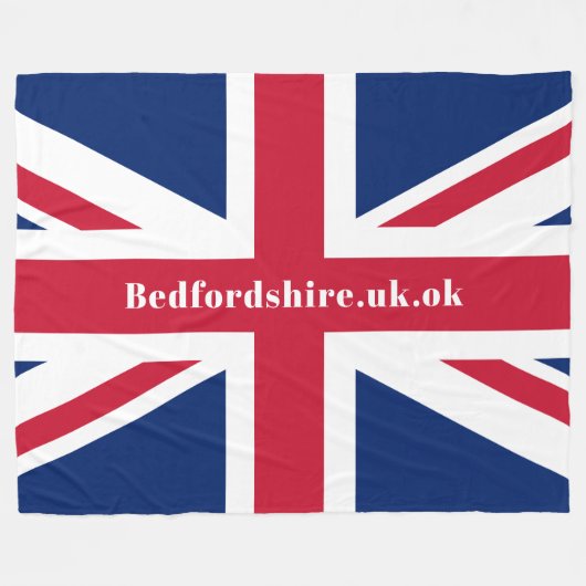 Union Jack Fun Custom Sprichwort Fleece Blanket (Vorderseite (Horizontal))